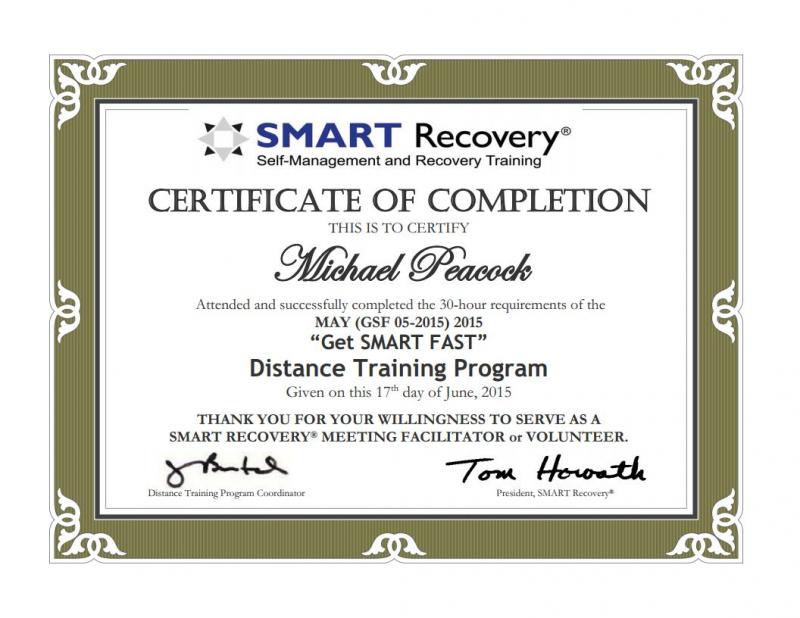 SMART Recovery Certification